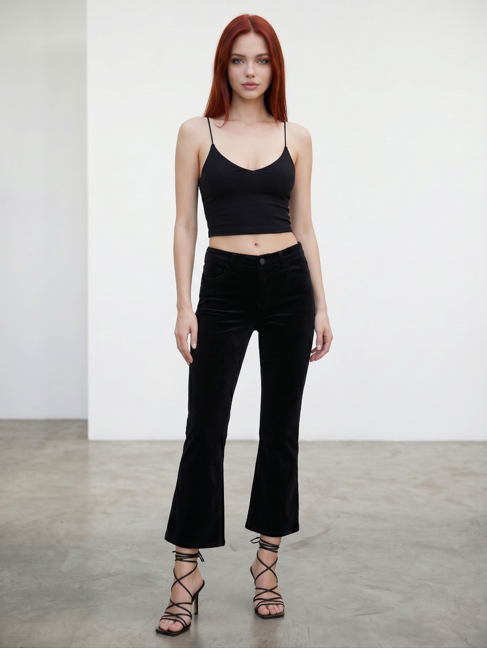 FRAME Le Crop Mini Boot Velvet Pants Black 27 NWT High Rise Luxe Minimalist